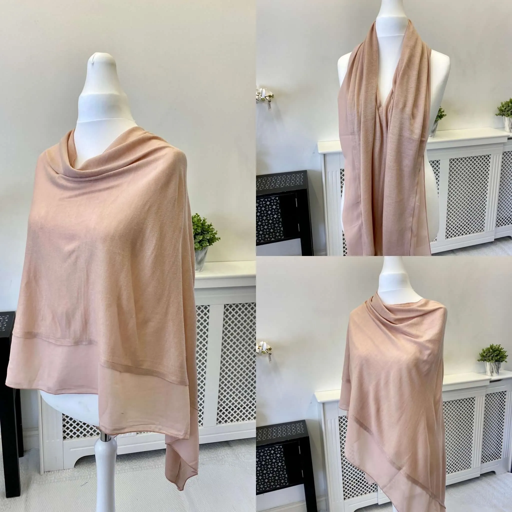 Chiffon Edged 3 in 1 Ladies Poncho