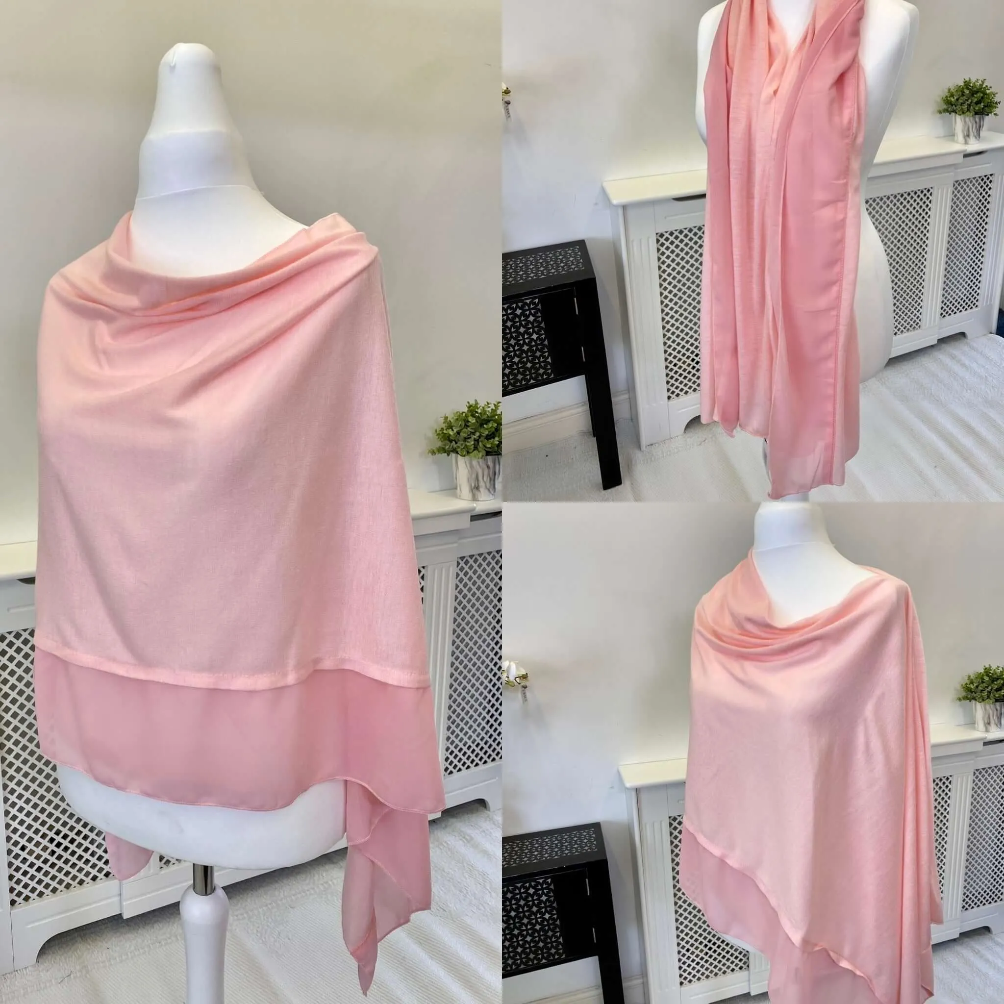 Chiffon Edged 3 in 1 Ladies Poncho