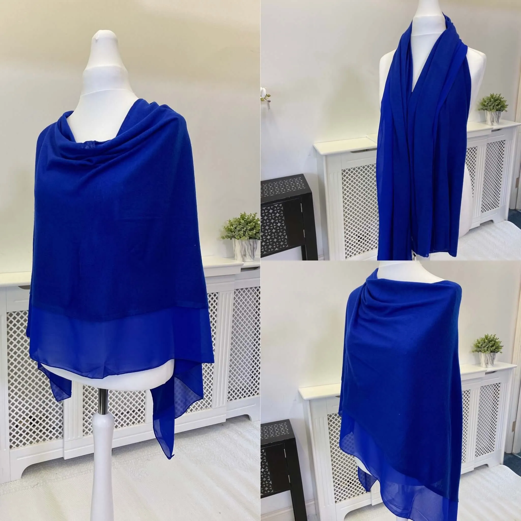 Chiffon Edged 3 in 1 Ladies Poncho