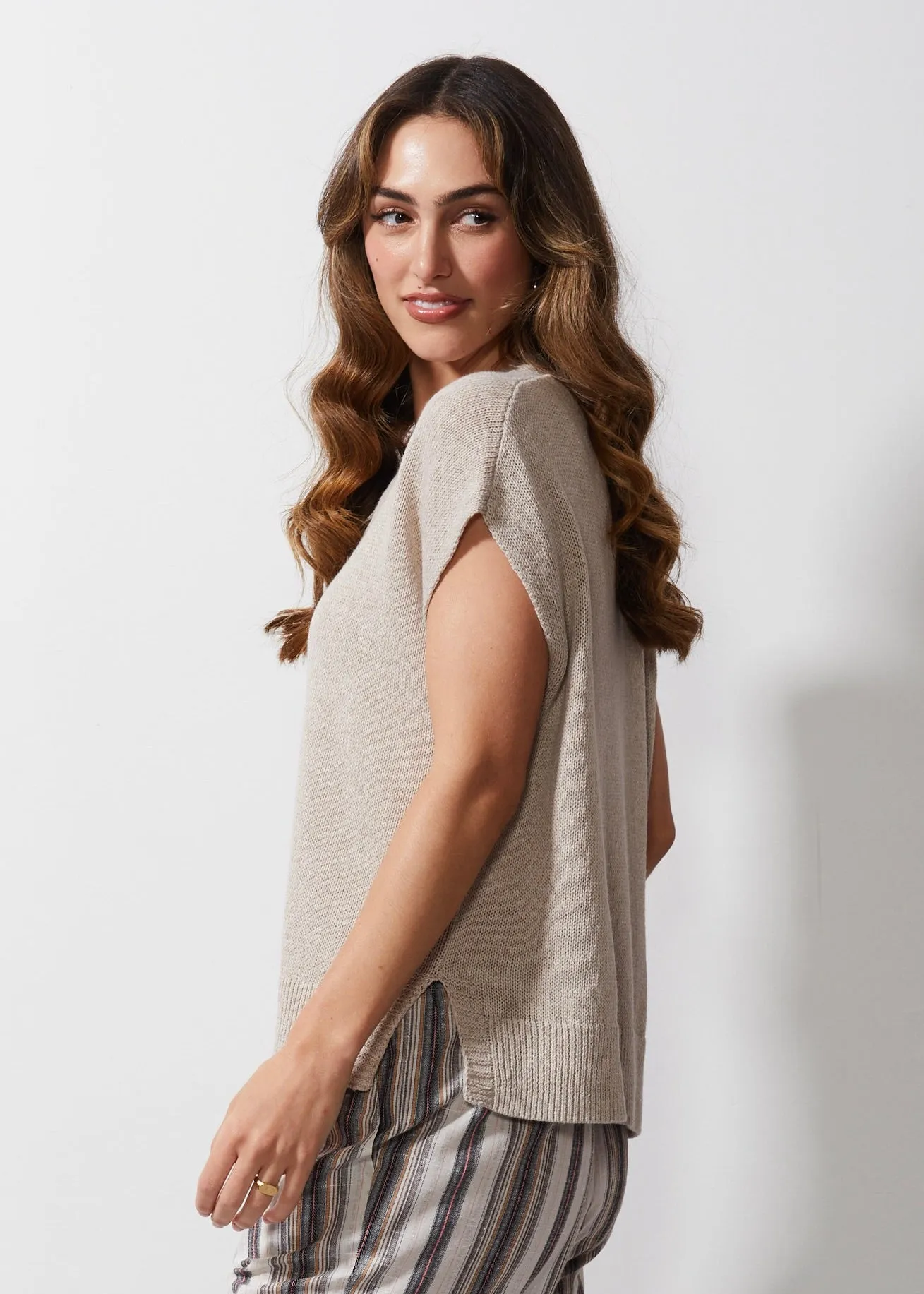 Chunky Linen Vest