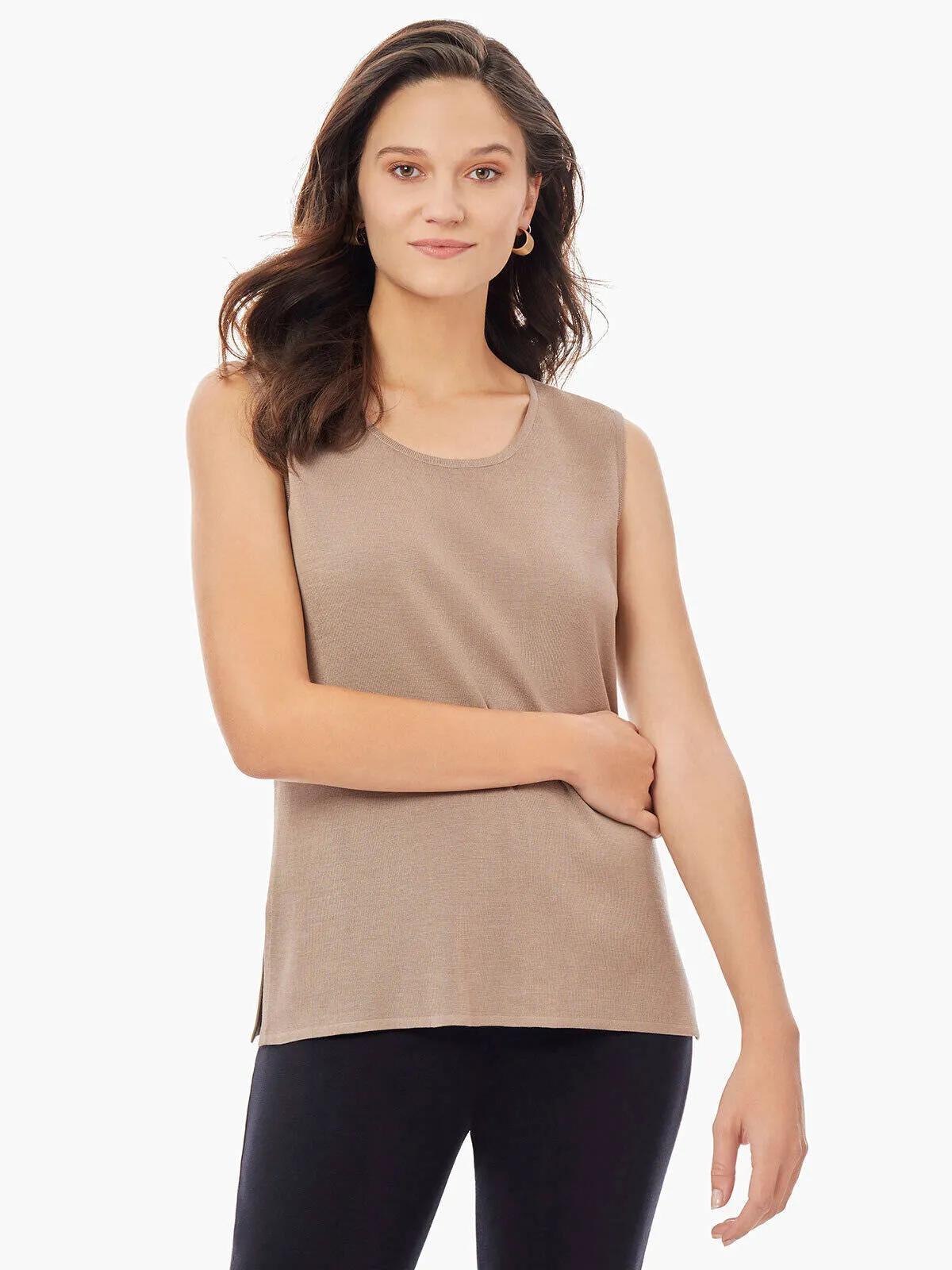 Classic Knit Tank Top, Macchiato