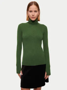 Cloud Cashmere Roll Neck | Green