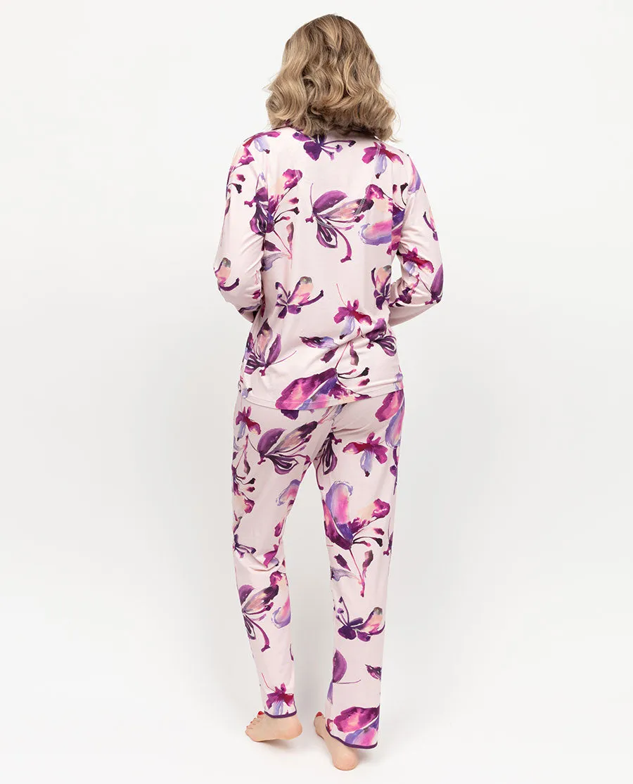 Colette Womens Floral Printed Jersey Pyjama Top