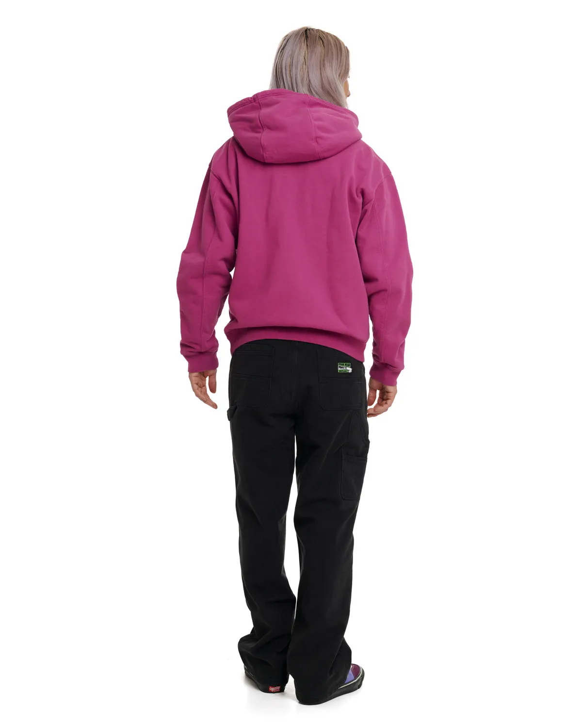 Collegiate Zip Up Hoodie - Fucshia