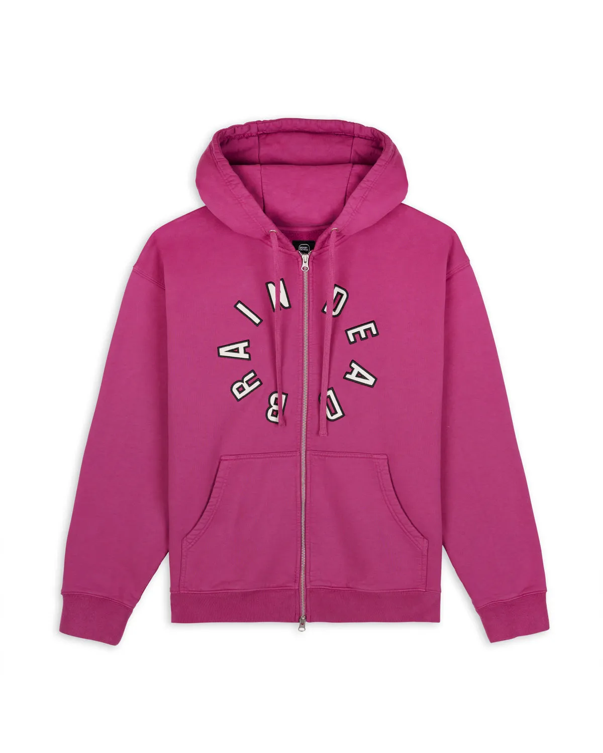 Collegiate Zip Up Hoodie - Fucshia