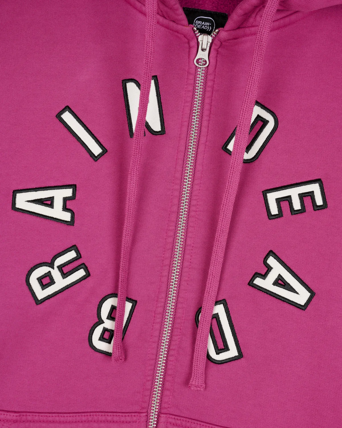 Collegiate Zip Up Hoodie - Fucshia