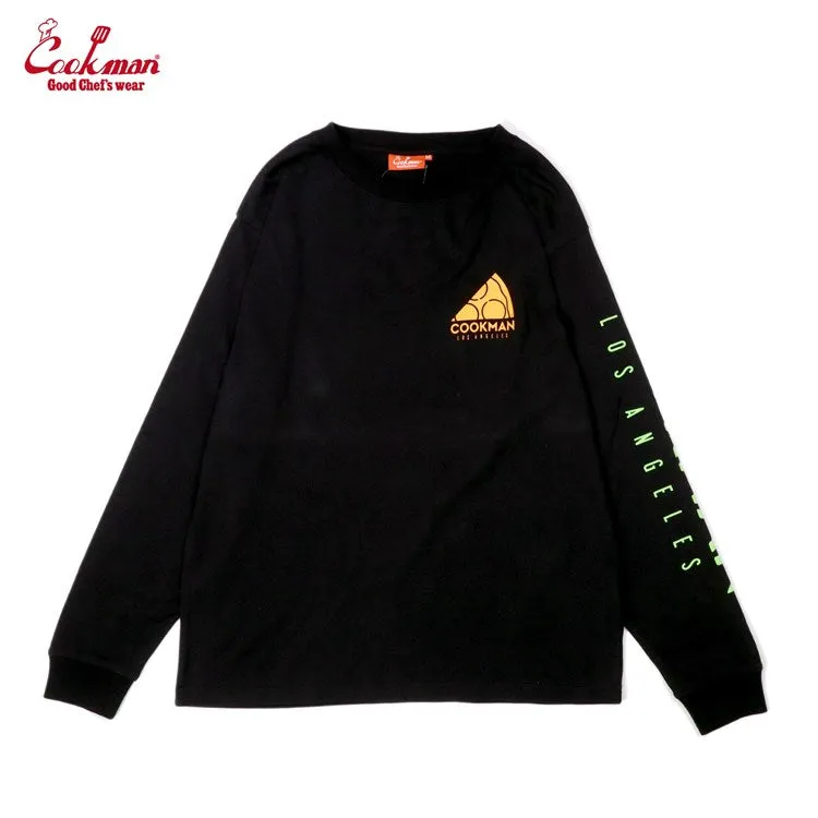 Cookman Long Sleeve Tees - Pizza : Black