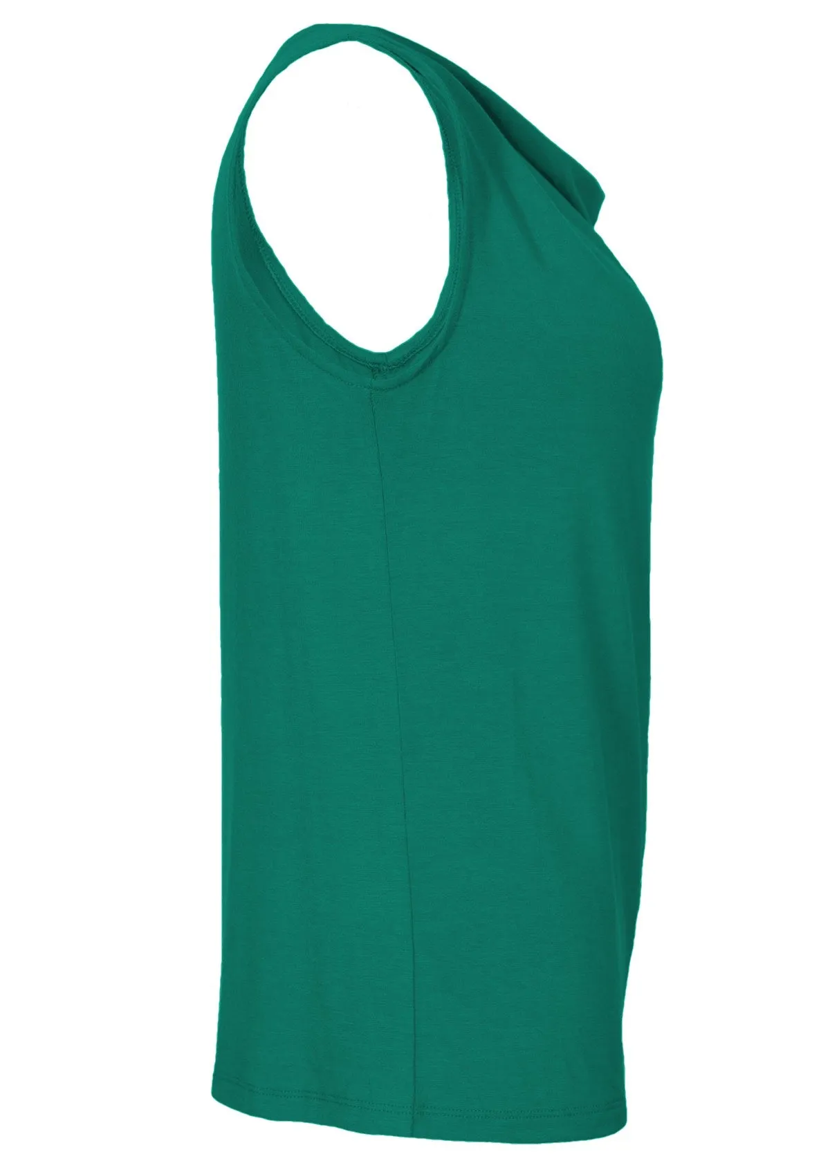 Cowl Neck Singlet Top Jade