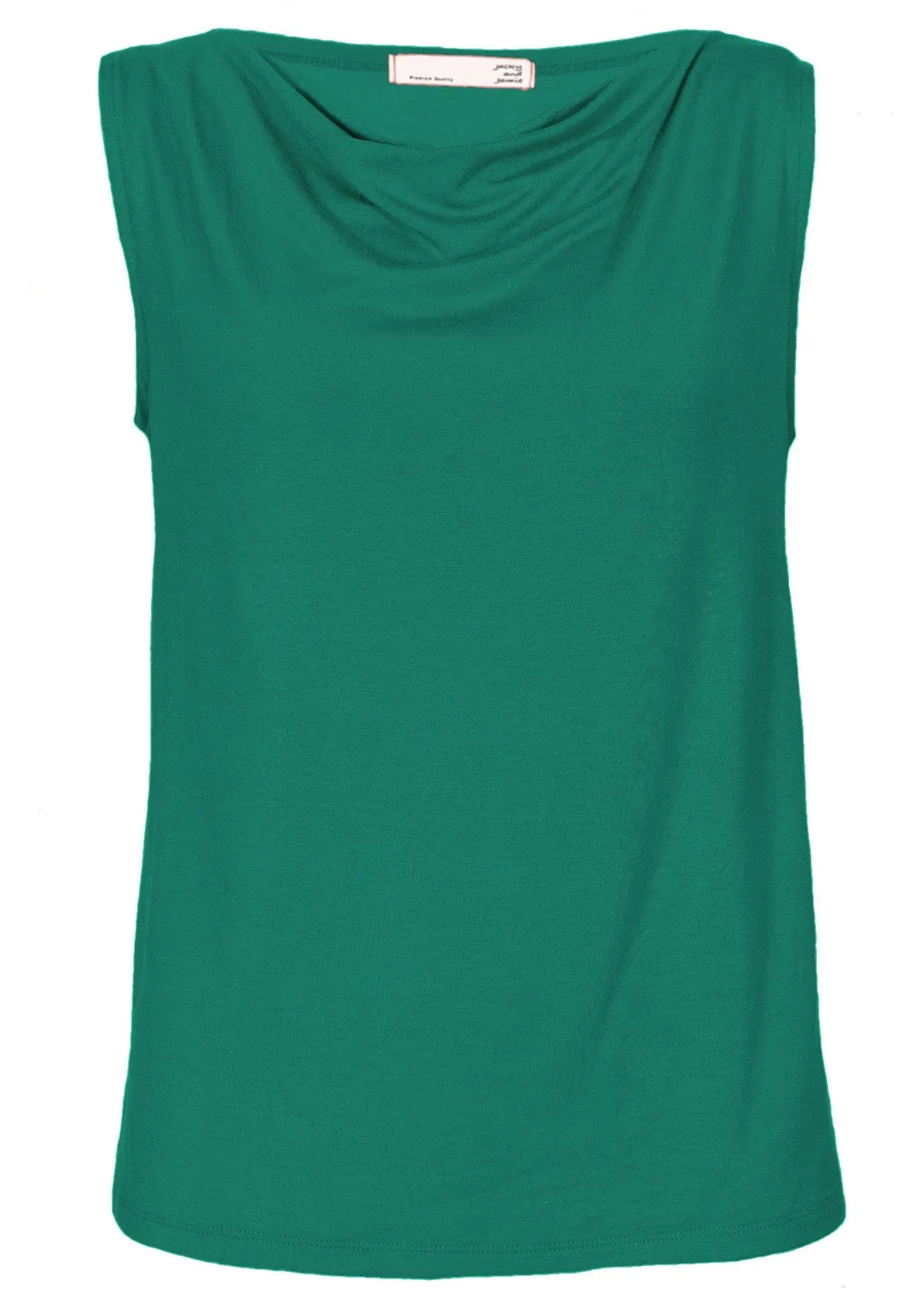 Cowl Neck Singlet Top Jade