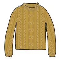 Cozy Cable Recycled Knitted Jumper - Mustard Gold