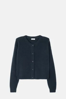 Damsville Cardigan Navy Blue Chine Noir