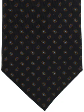 E. Marinella Tie Navy Brown Blue Paisley