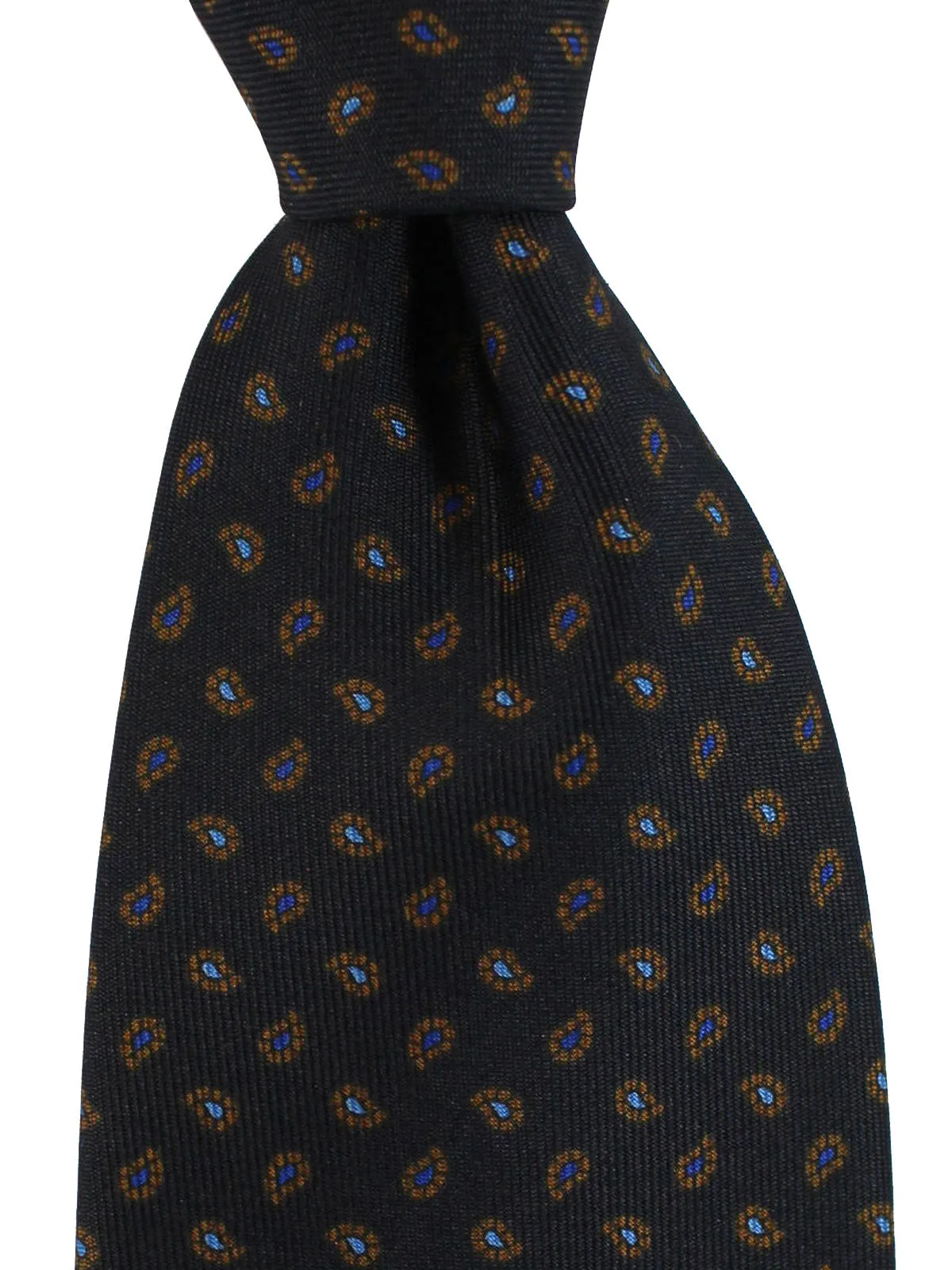 E. Marinella Tie Navy Brown Blue Paisley