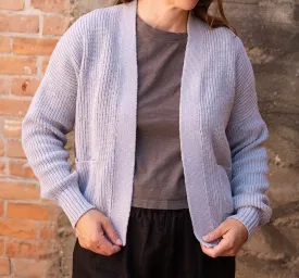 Easy Cardigan in Heather Blue