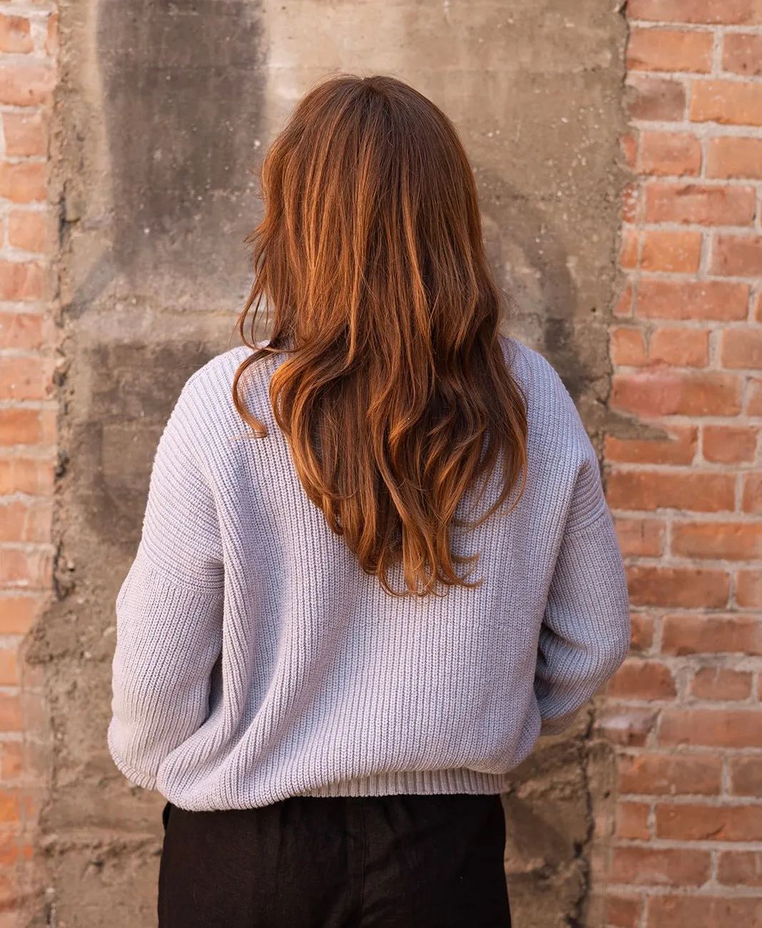 Easy Cardigan in Heather Blue