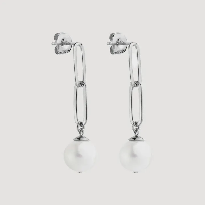 Eden Pear Drop Earring Silver