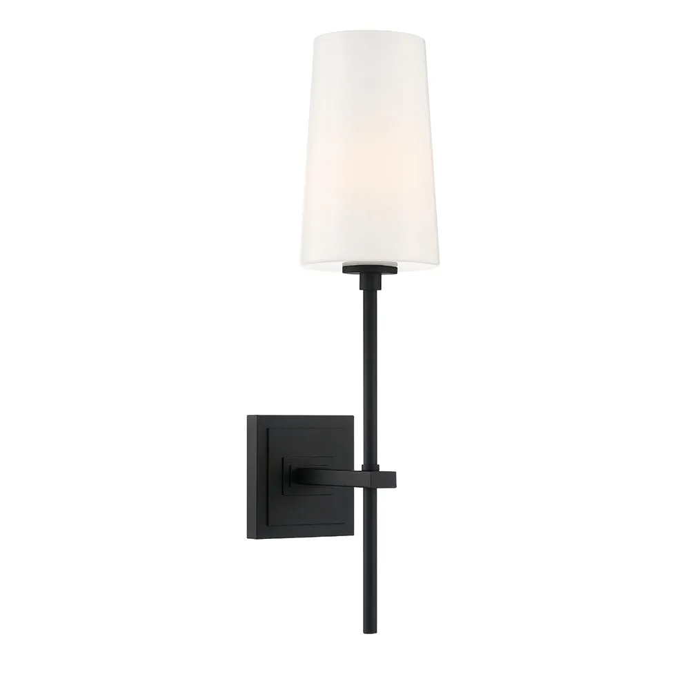 Elegant II 1 Light Wall Sconce - Black