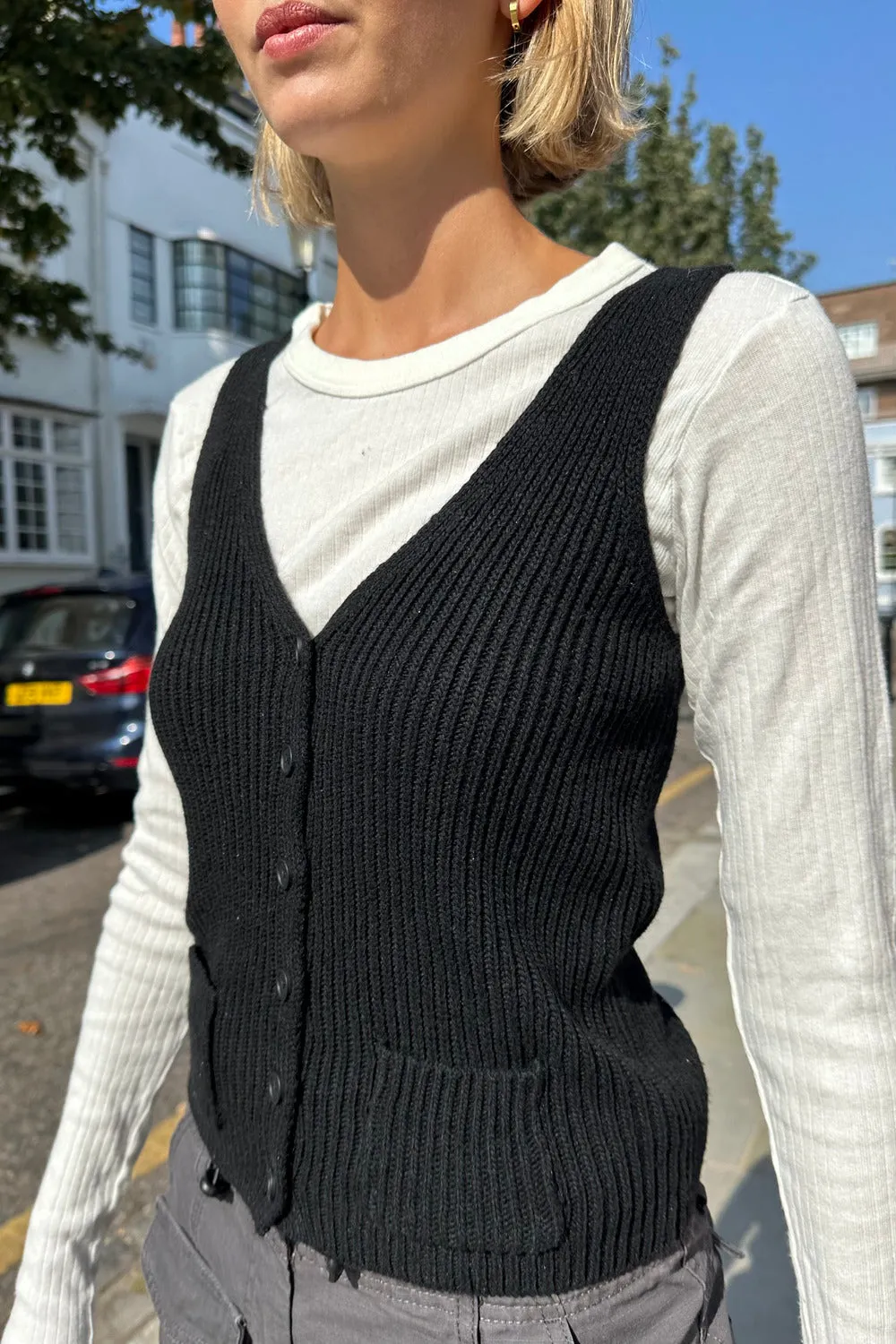 Elizabeth Wool Button Vest