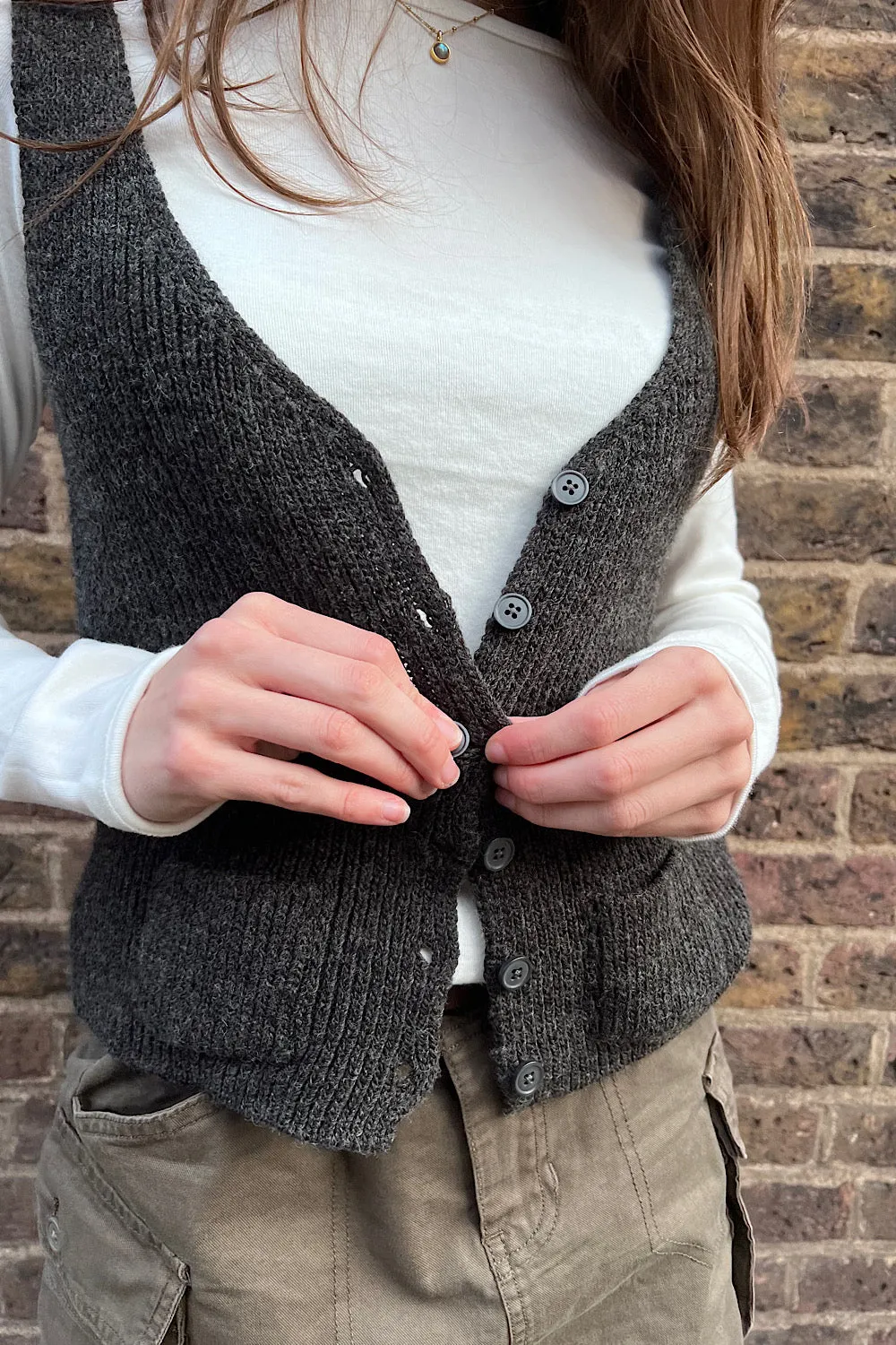 Elizabeth Wool Button Vest