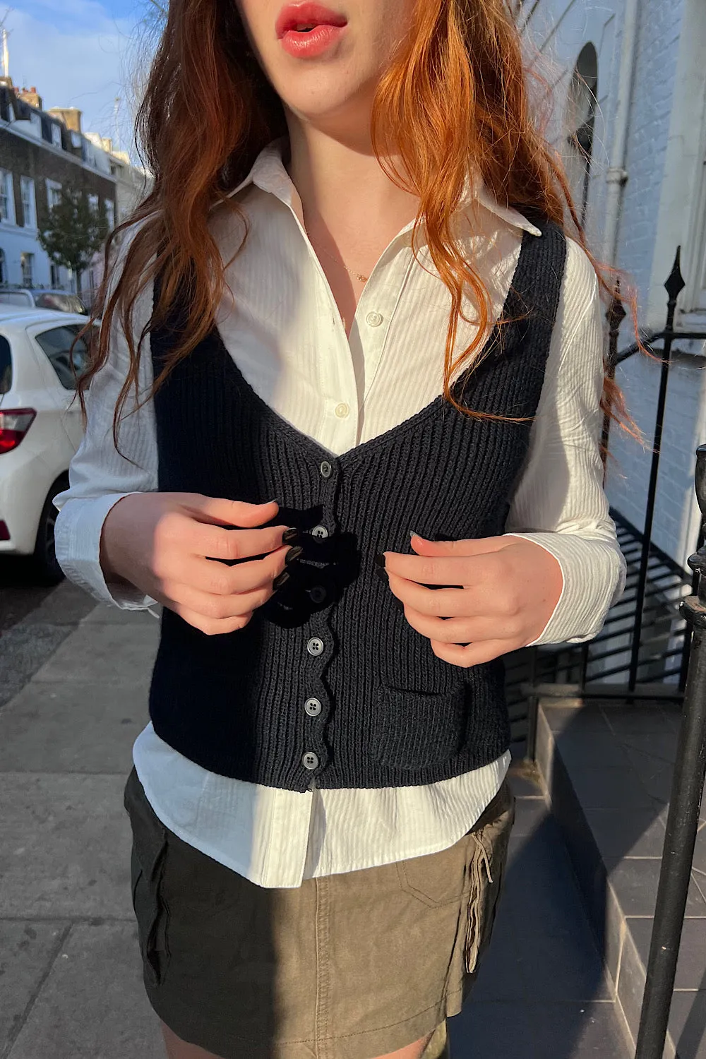 Elizabeth Wool Button Vest