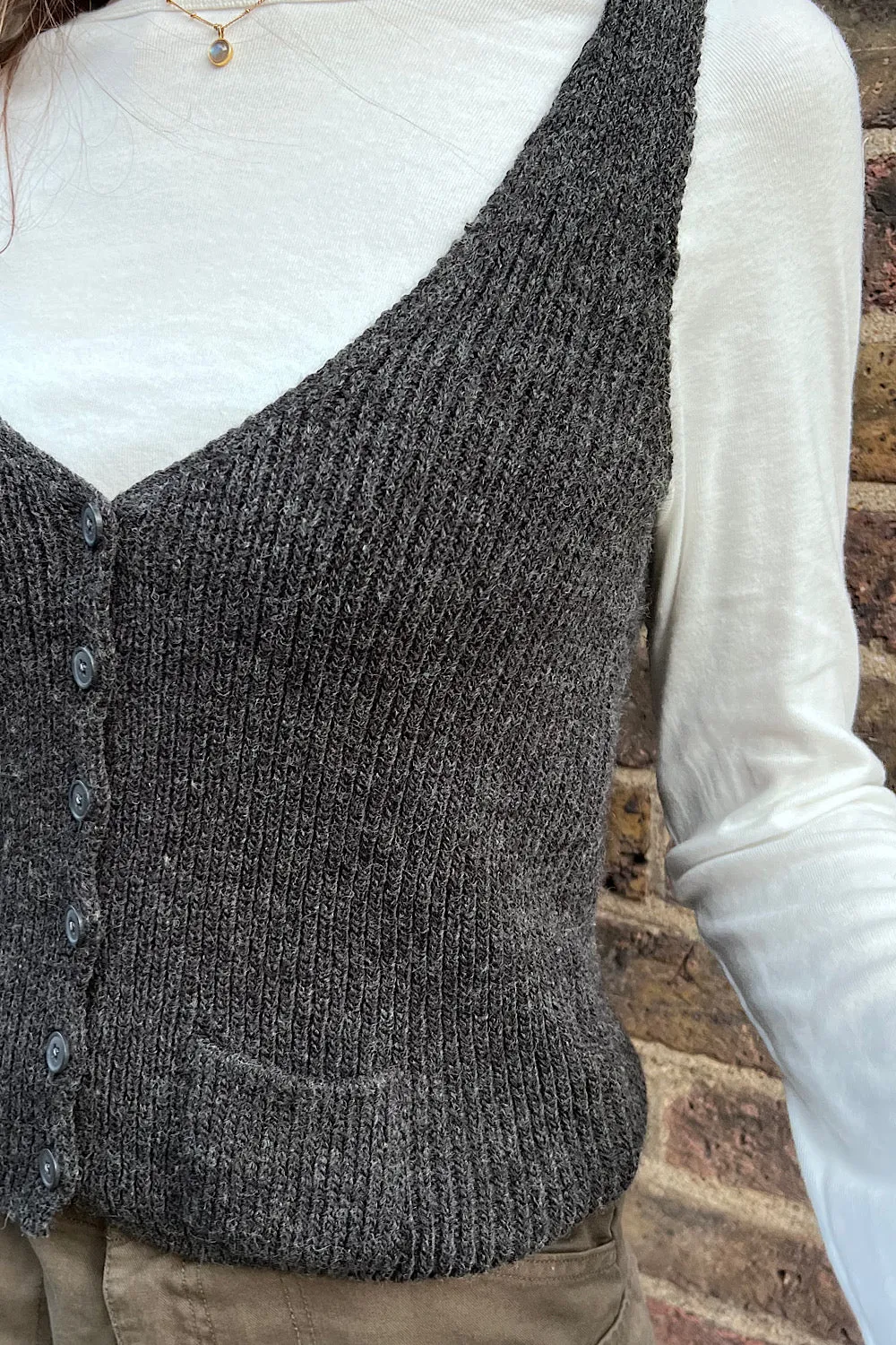 Elizabeth Wool Button Vest