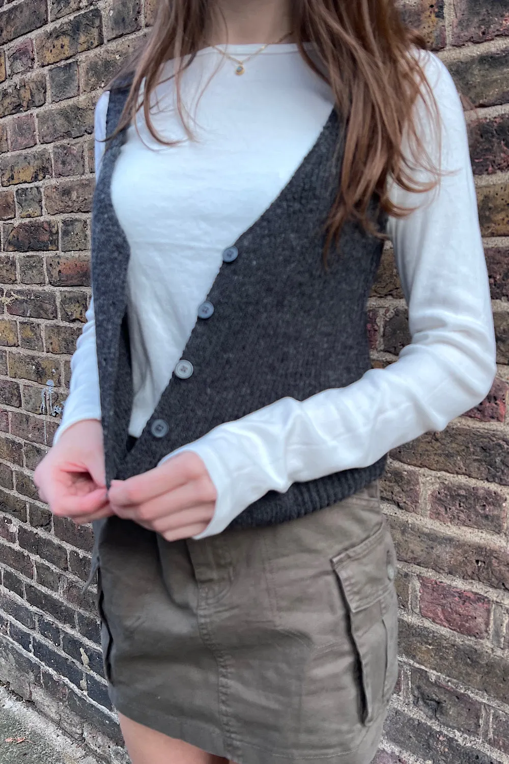 Elizabeth Wool Button Vest