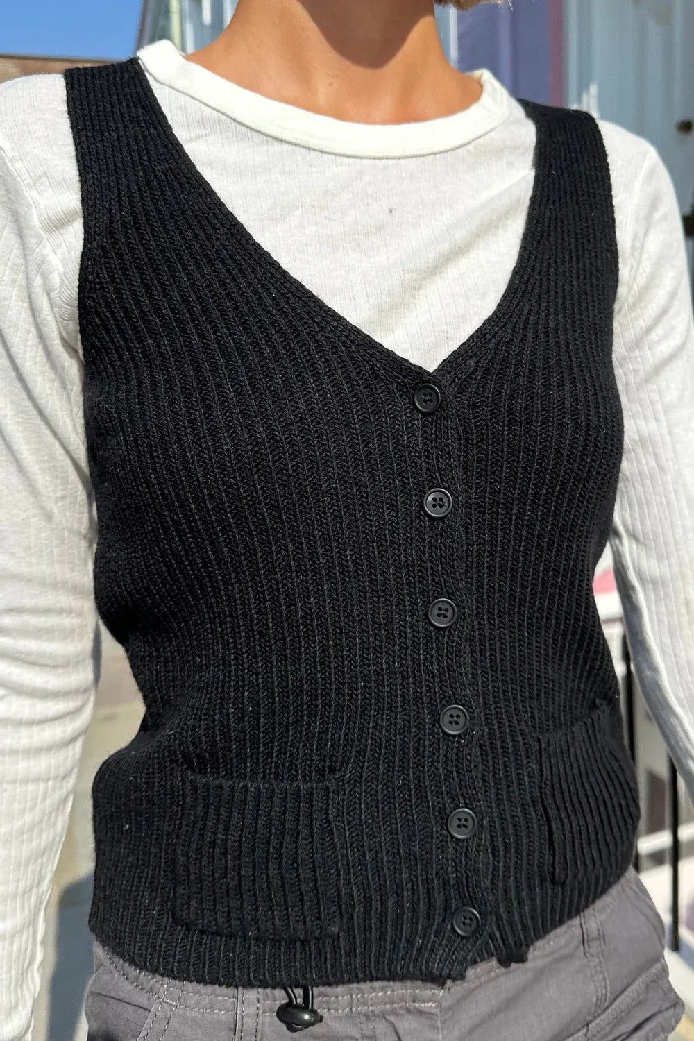 Elizabeth Wool Button Vest