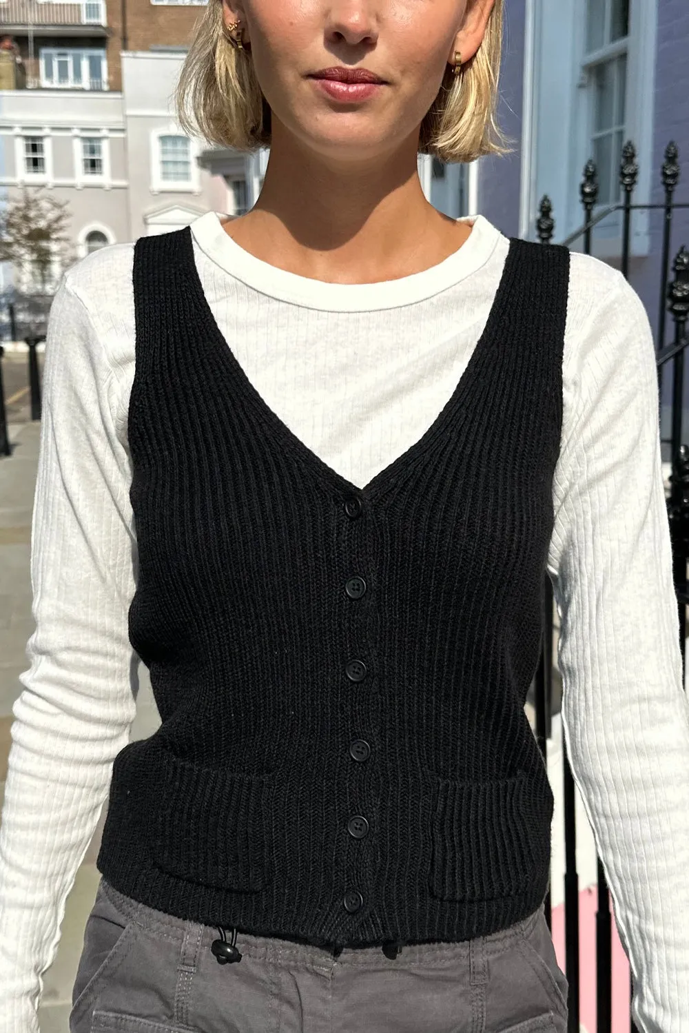 Elizabeth Wool Button Vest