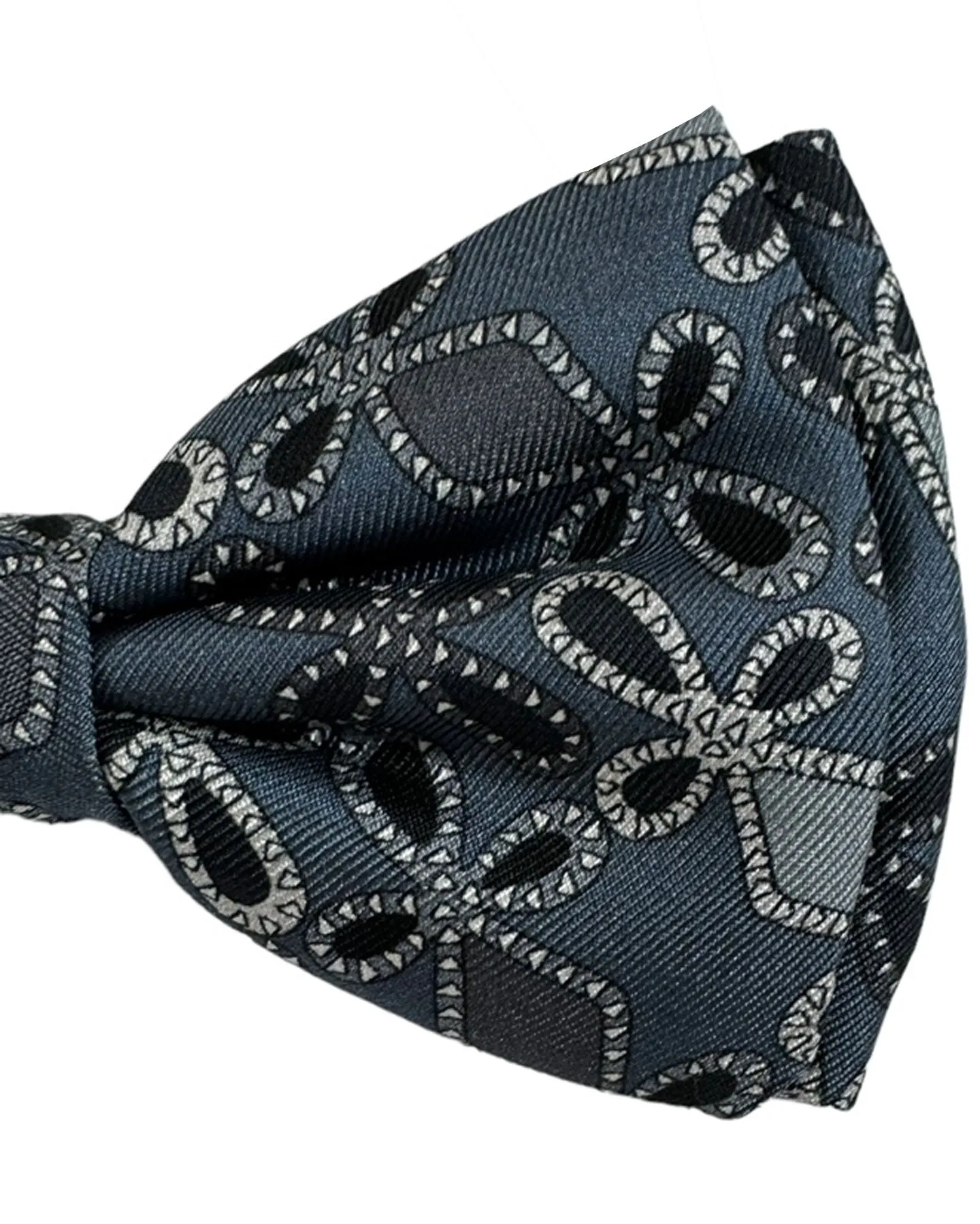 Emilio Pucci Bow Tie Gray Black - Pre-Tied Designer Bowtie