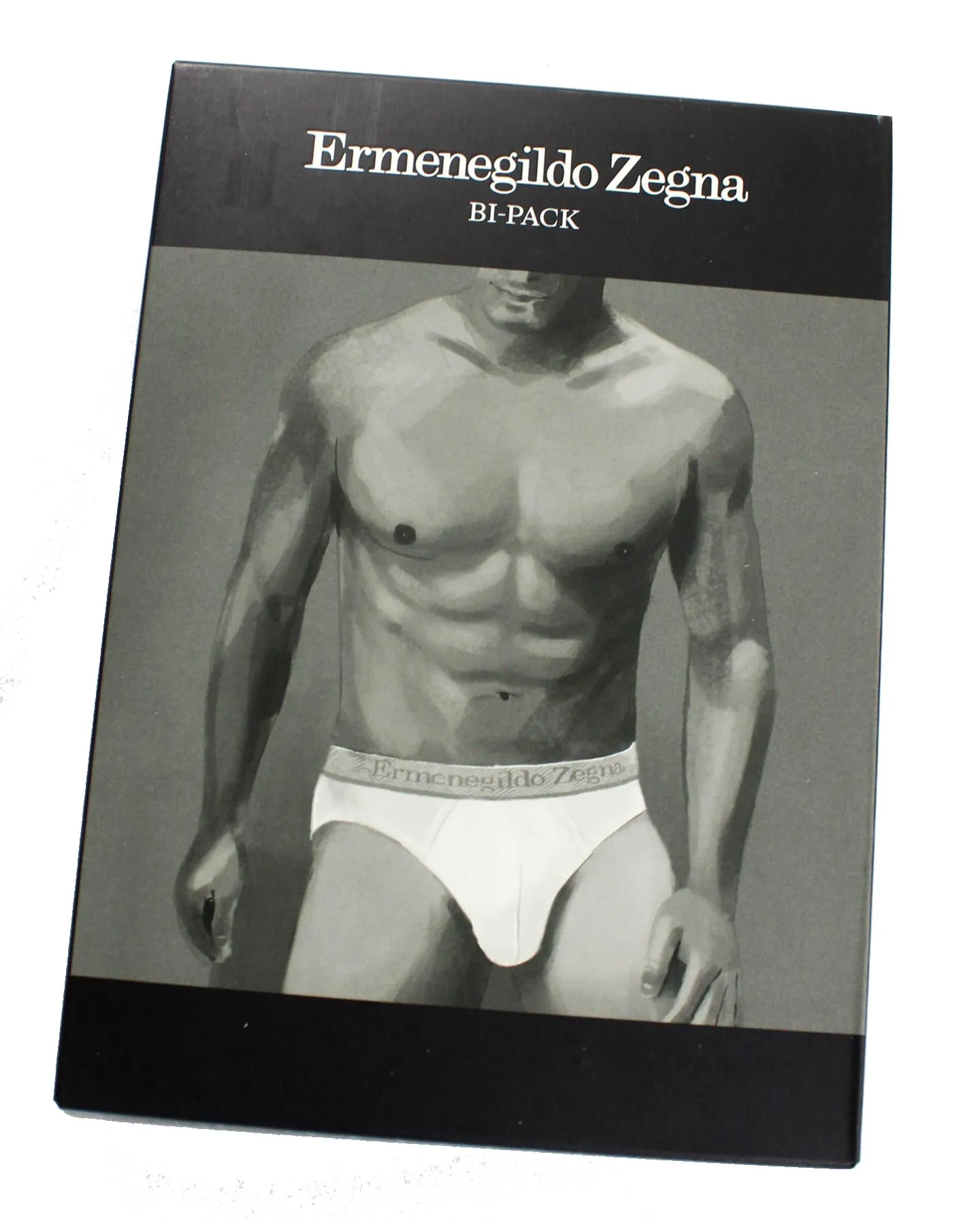 Ermenegildo Zegna Underwear Gray Stretch Cotton Midi Brief 2 Pack XXXL SALE