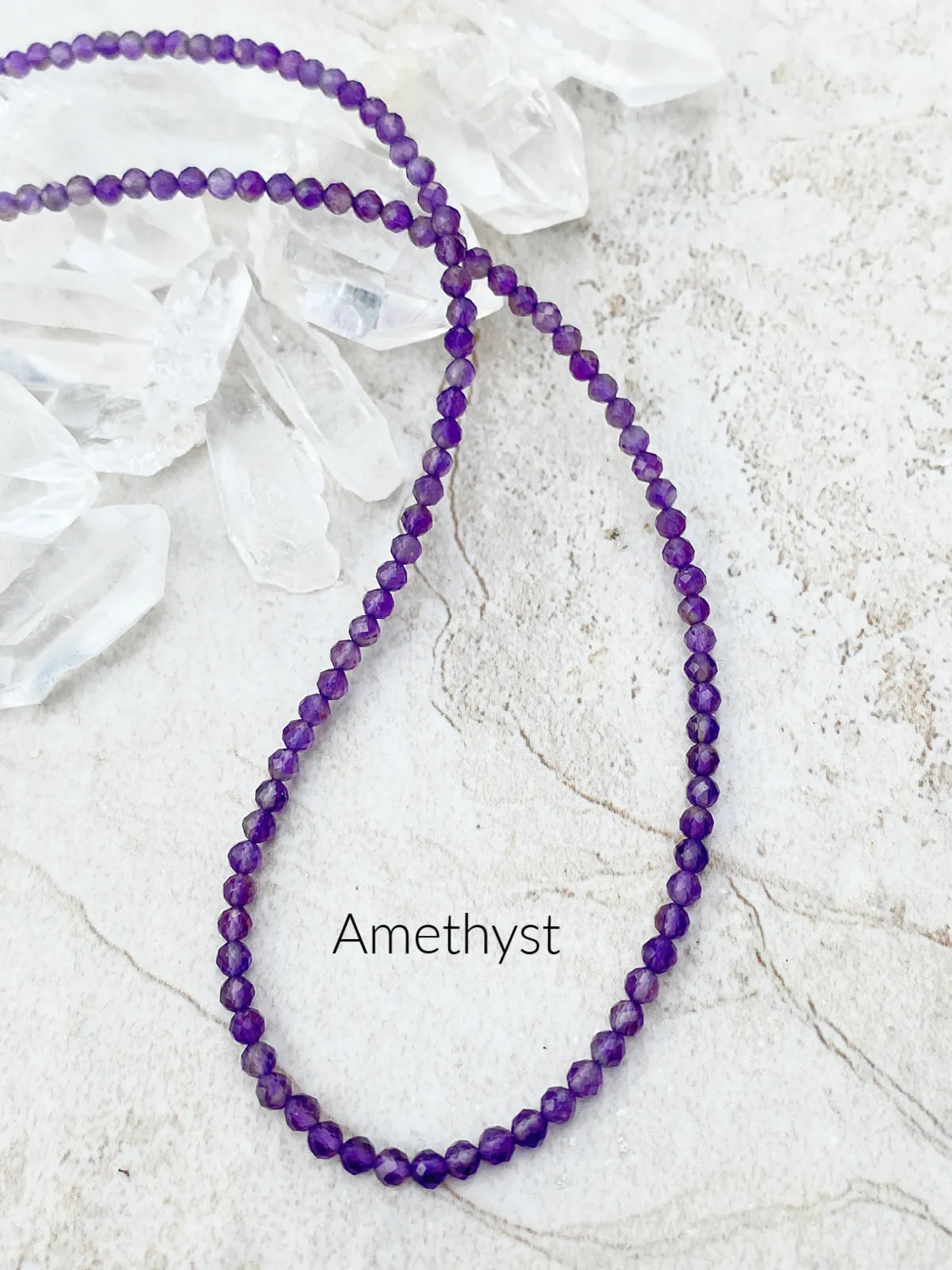 Faceted Gemstone Beaded Necklace