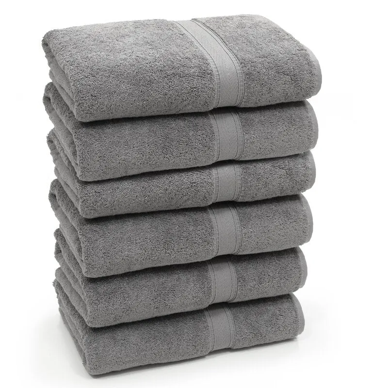 Fannie 6 Piece Turkish Cotton Super Plush Bath Towel Set (Set of 6)