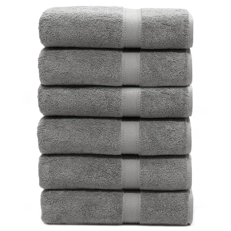 Fannie 6 Piece Turkish Cotton Super Plush Bath Towel Set (Set of 6)