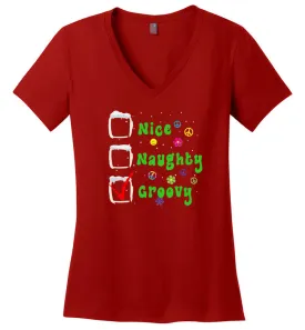 Funny Groovy Holiday V-necks