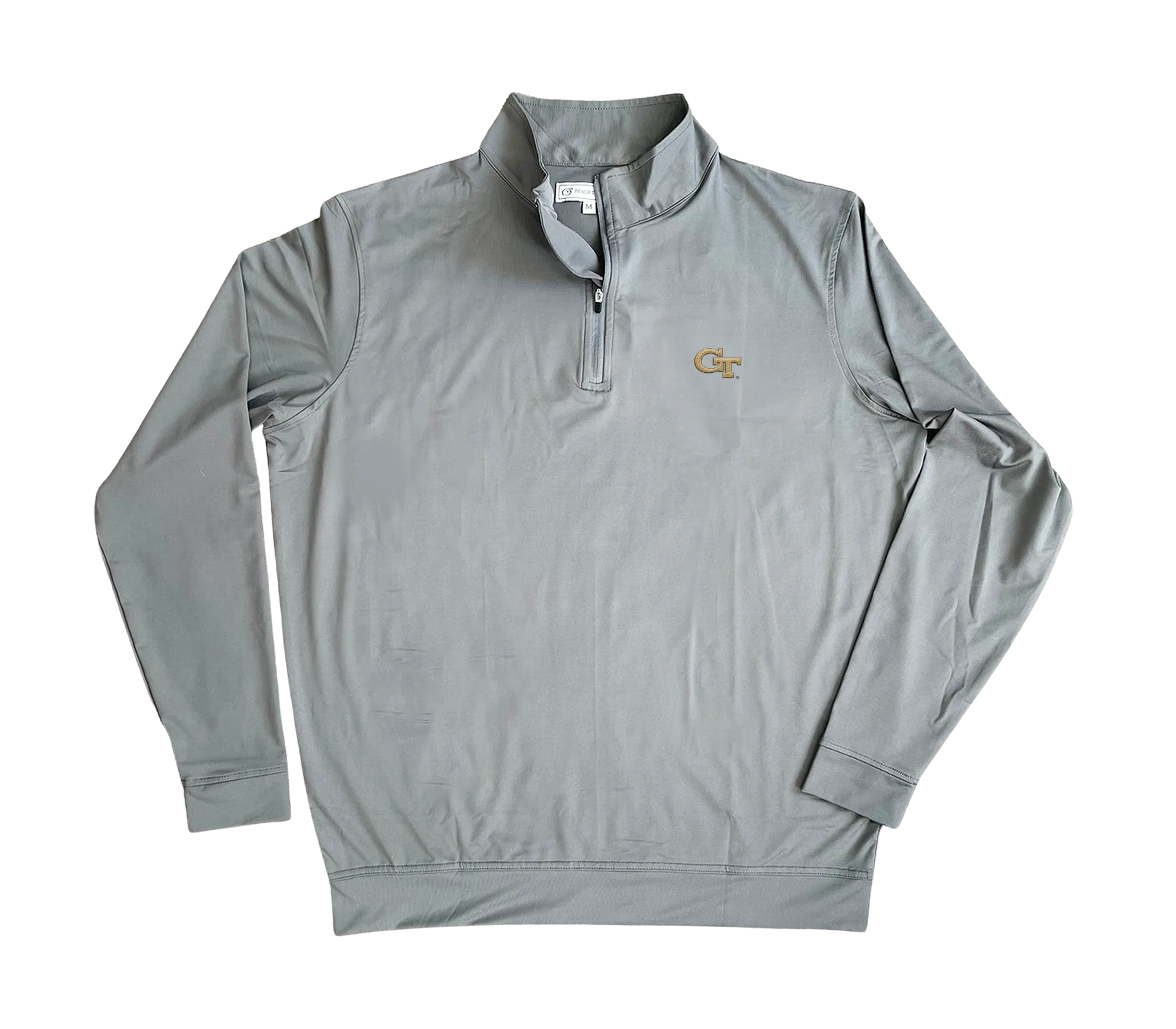 Georgia Tech 1/4 Zip Performance Pullover - Ash Gray