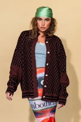 Get What I Want Grandpa Cardigan in Black   Brown