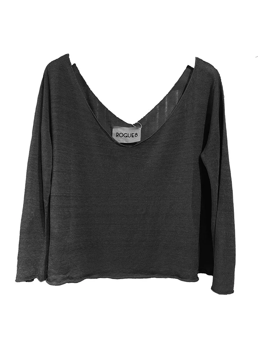 Glou Black Short Sweater