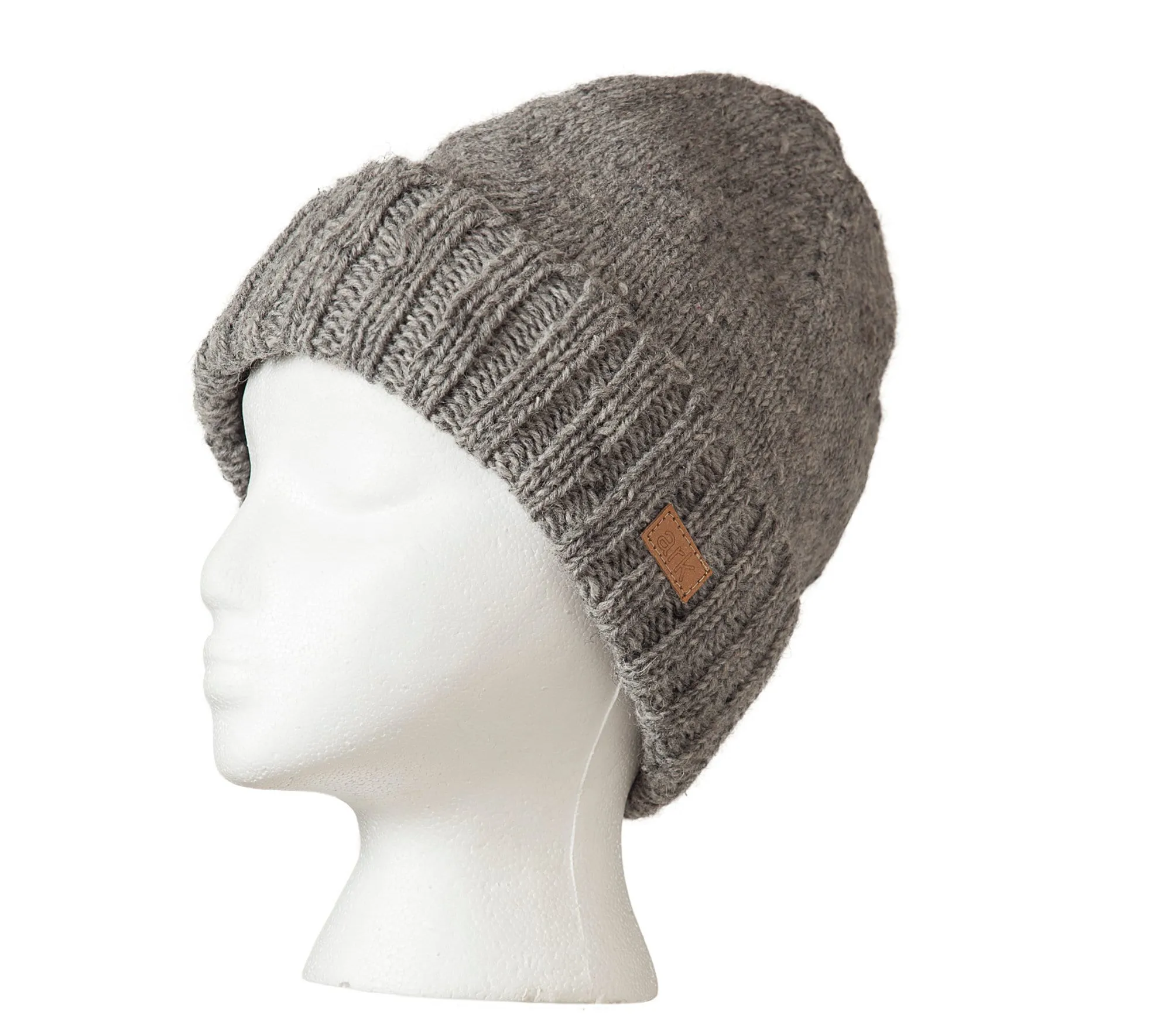 Gray Beanie, Thick wool beanie, Warm toque, fleece inside, Wool beanie, Fleece Lined