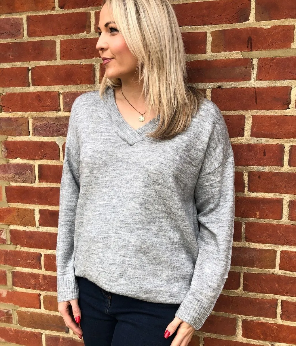 Grey Relaxed Style Jumper