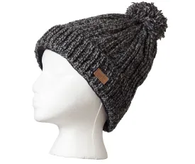 Hand knit Beanie, Charcoal Hat, Wool beenie, Fleece Lined inside