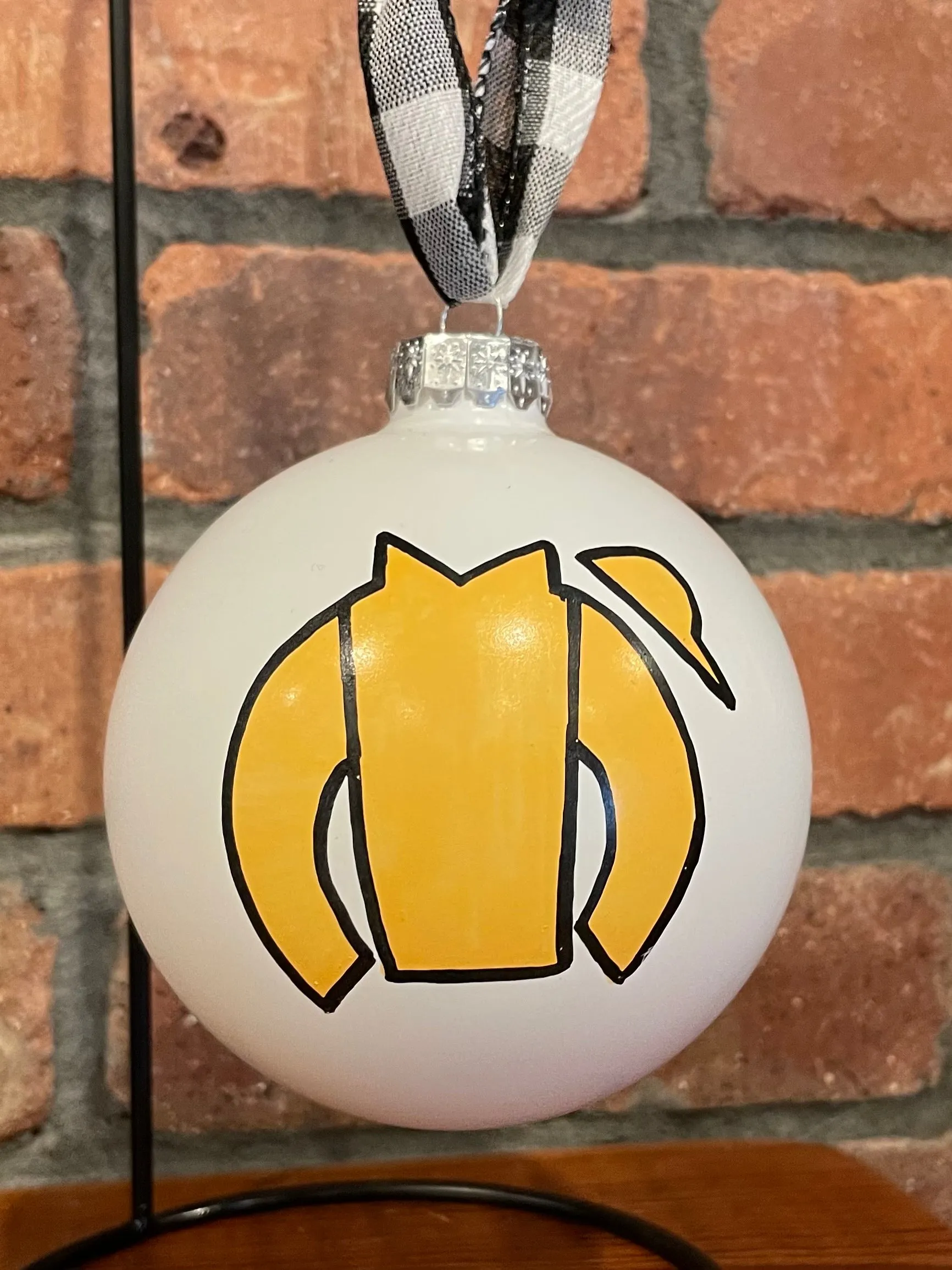 Hand-painted Claiborne Farm Glass Ornament