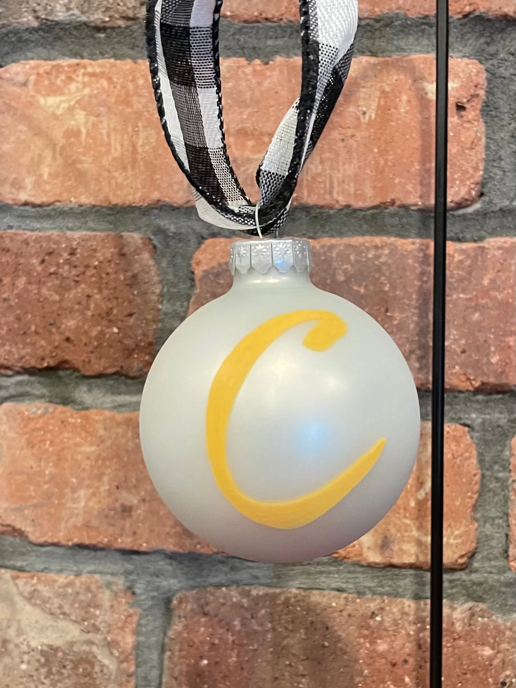 Hand-painted Claiborne Farm Glass Ornament