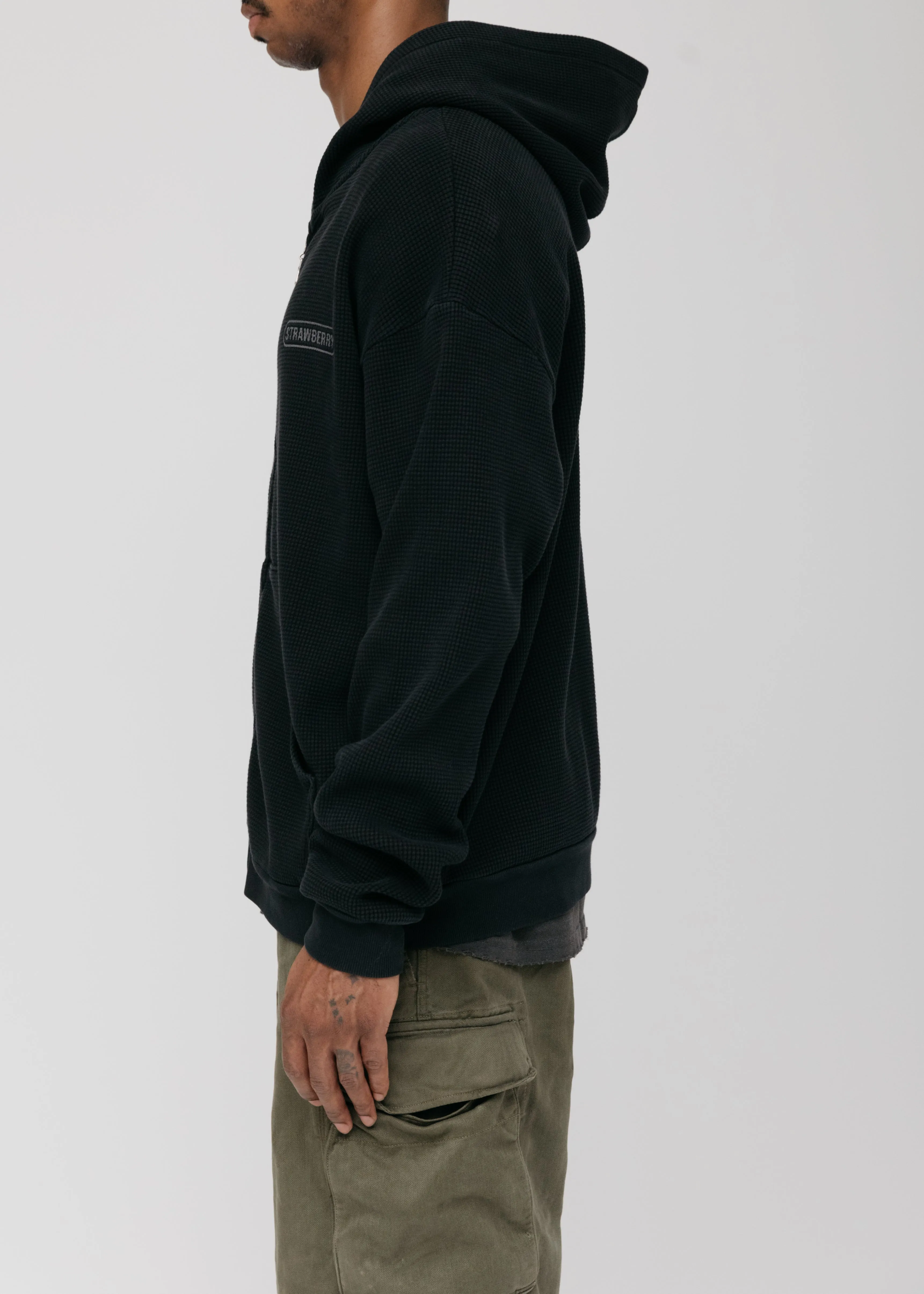 Heavyweight Thermal Zip Up - Black