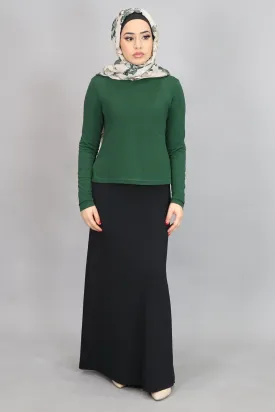 Hunter Green Long Sleeve Top