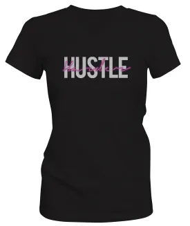 Hustle Harder Ladies V-neck T-Shirt