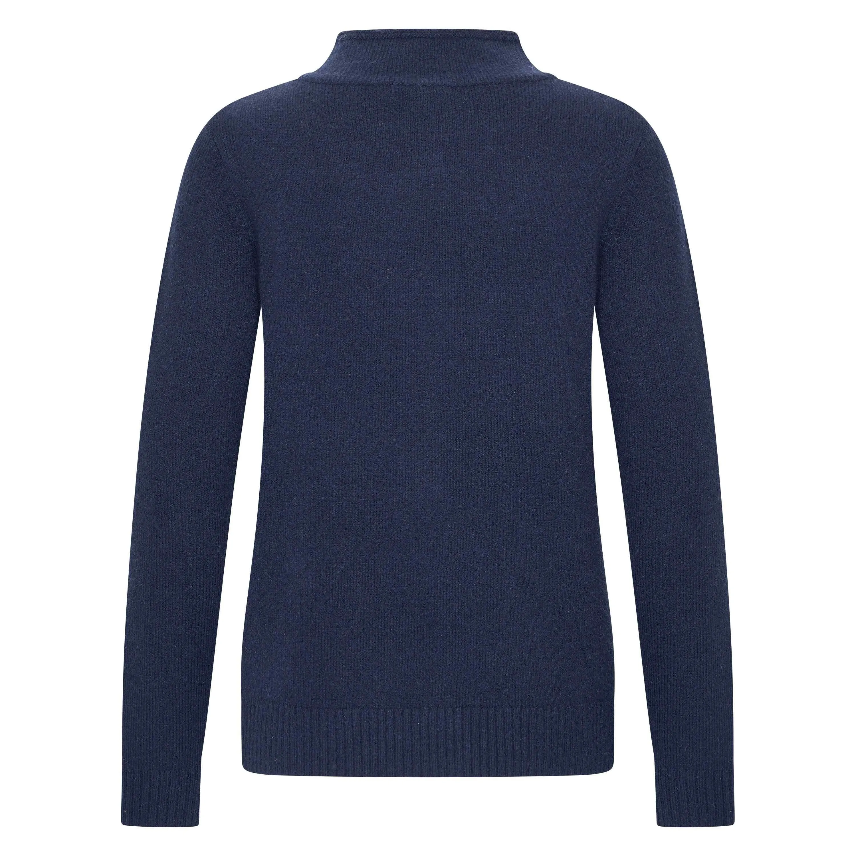 Hv Polo Pria Navy Snowflake Polo Neck Jumper