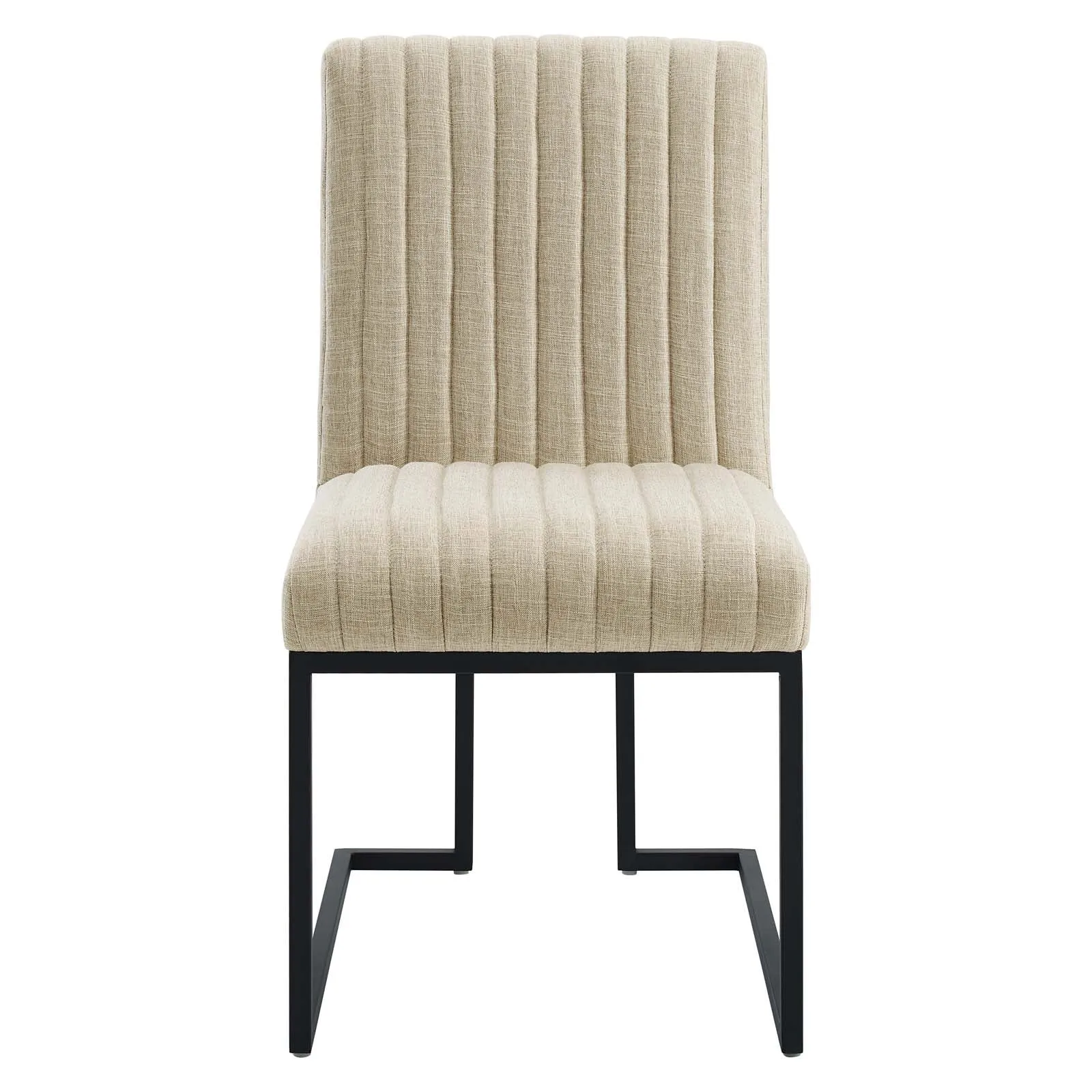 Indulge Channel Tufted Fabric Dining Chairs - Set of 2