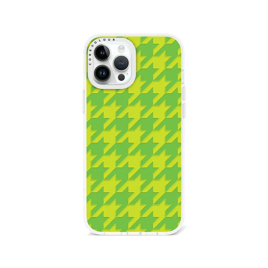 iPhone 12 Pro Max Green Houndstooth Phone Case Magsafe Compatible