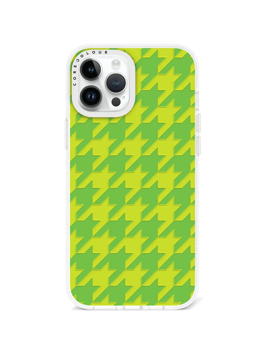 iPhone 12 Pro Max Green Houndstooth Phone Case Magsafe Compatible