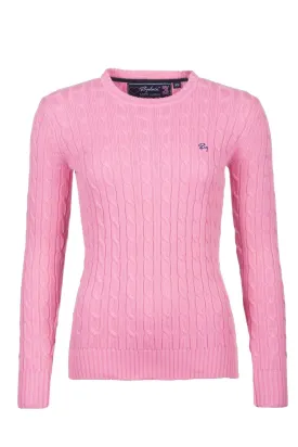 Ladies Crew Neck Cable Knit Jumper